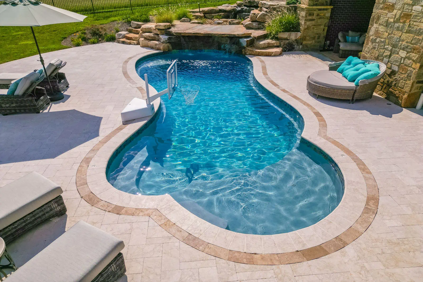 Leisure Pools Eclipse™ - a superb inground pool installation - from our fiberglass pool gallery