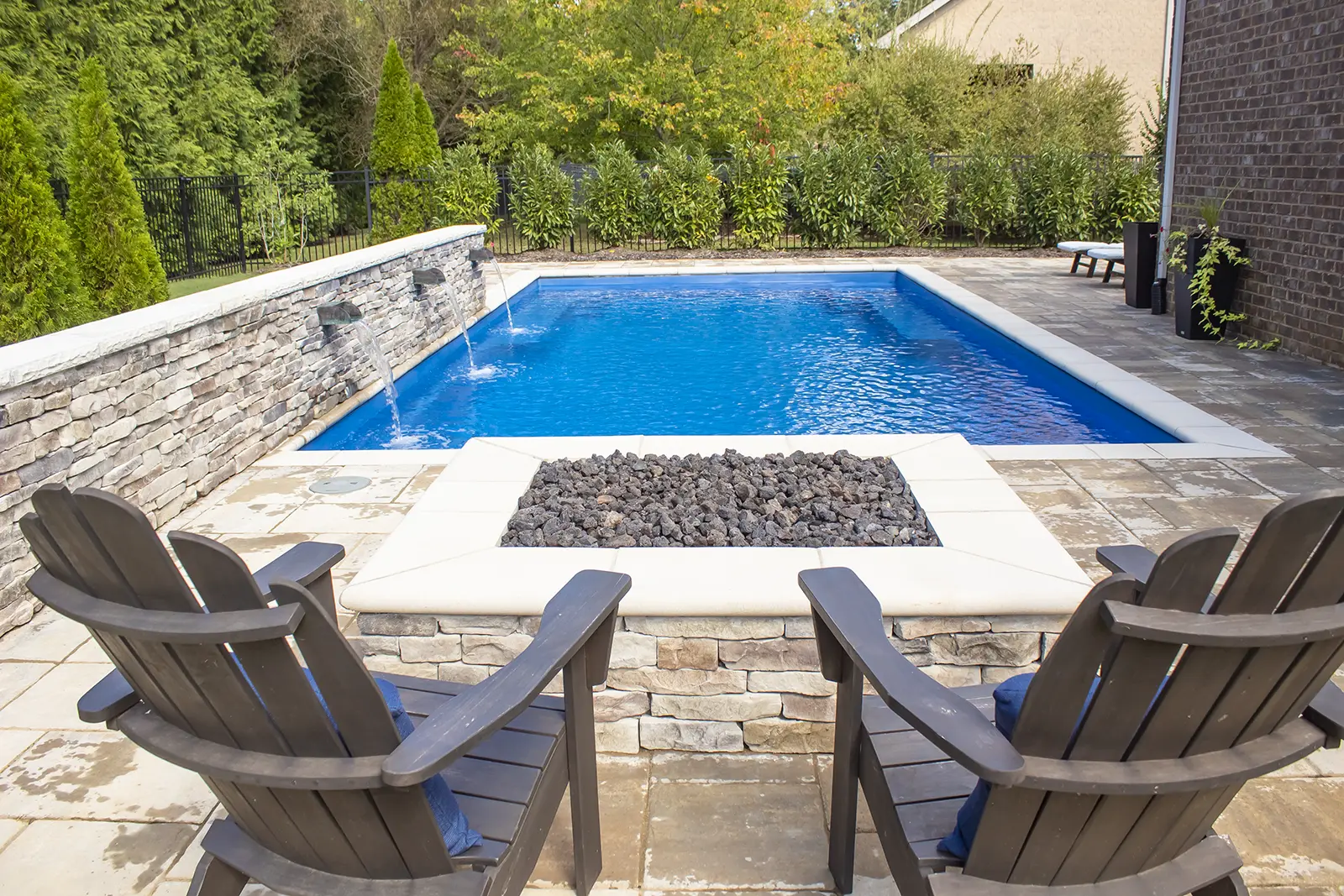 The Leisure Pools Supreme™ - a superb inground pool installation- from our fiberglass pool gallery