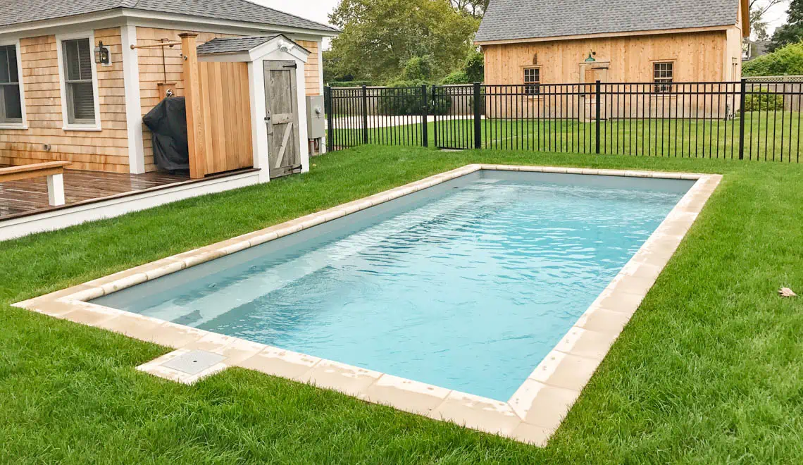 The Reflection swimming pool design by Leisure Pools. In Silver grey color